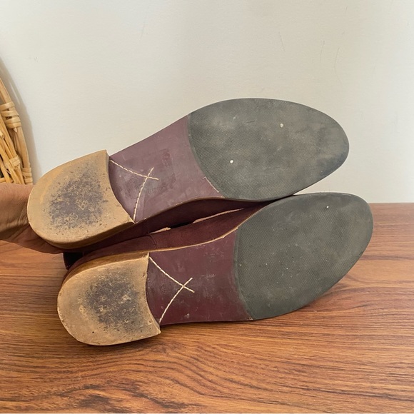 MASSIMO DUTTI - Burgundy Suede Chelsea Boots - size 40 EUR - Picture 7 of 11